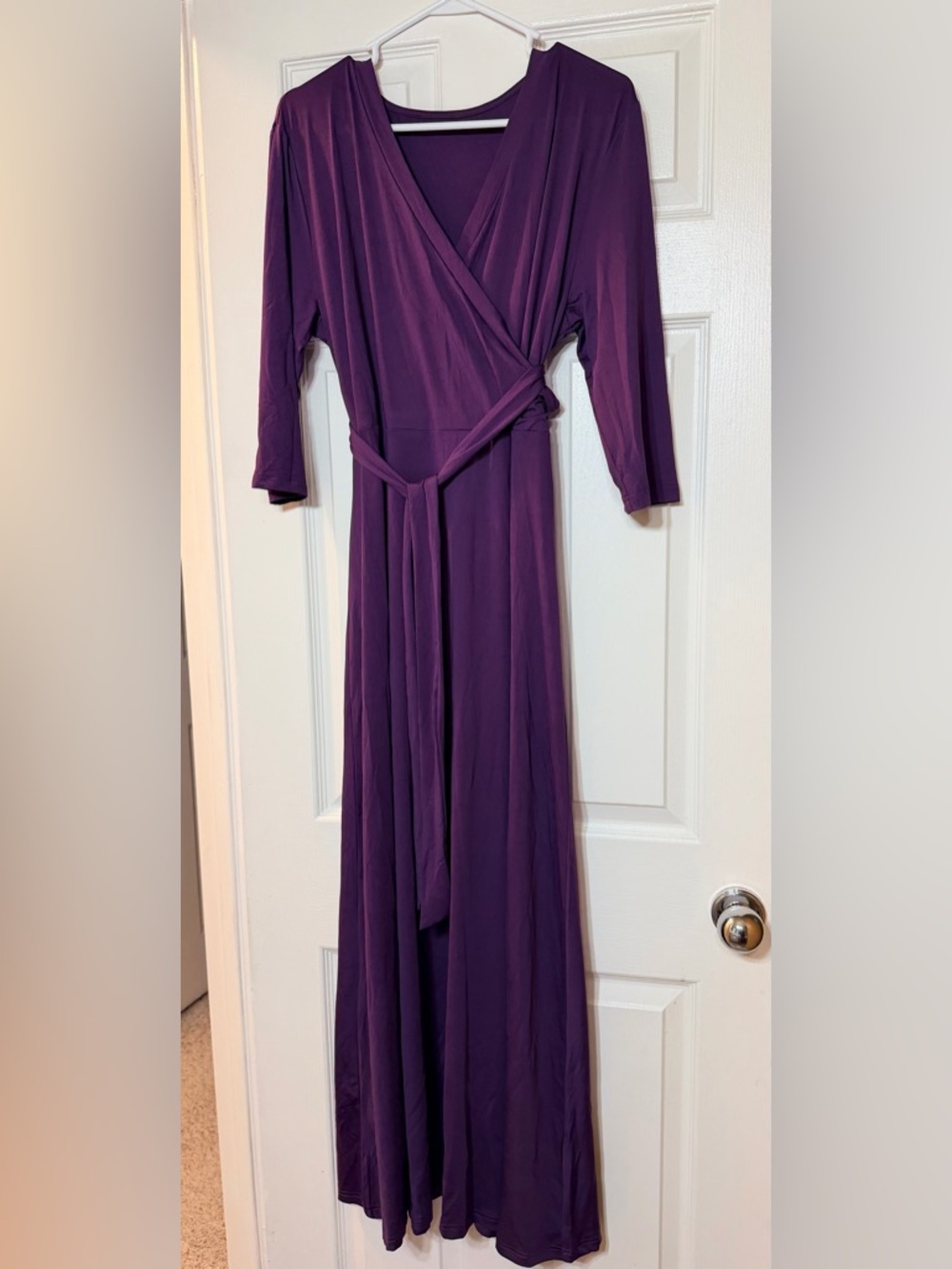 Purple Wrap Maxi Dress